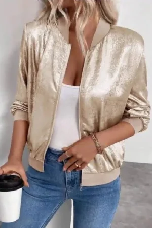 Women Autumn Thin Jackets Long Sleeve Slim Zipper Coats Ladies Outerwear Coat