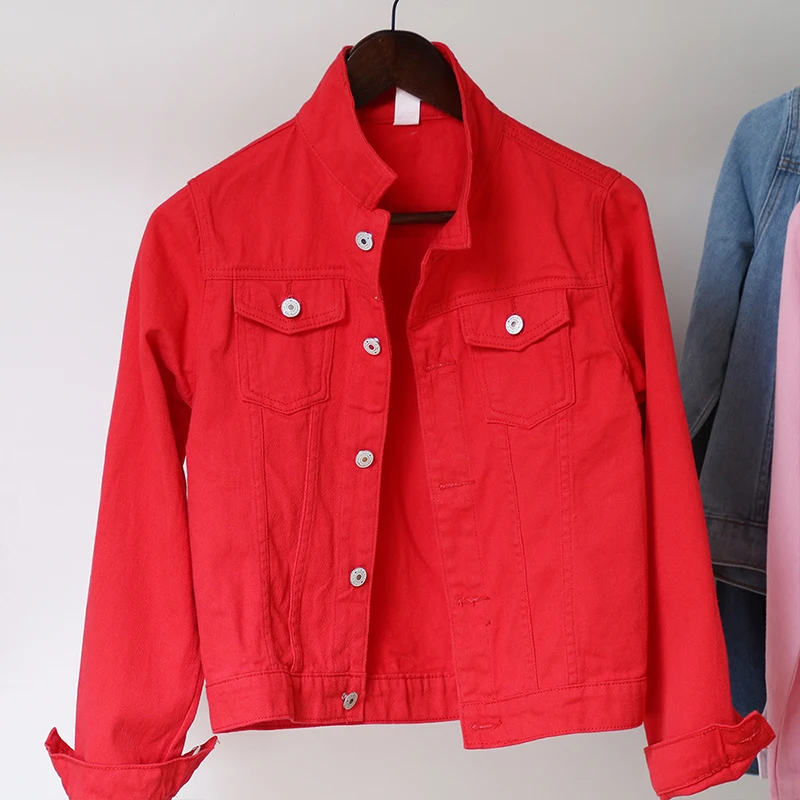 New Women's Denim Jacket Spring and Autumn 2022 Casual Short Denim Jacket Women's Korean Version Solid Color Jacket Clothes - Image 3